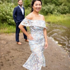 Bronx & Banco Butterfly Embroidered Lace Dress